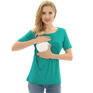 Bearsland Green/Blue Nursing Top